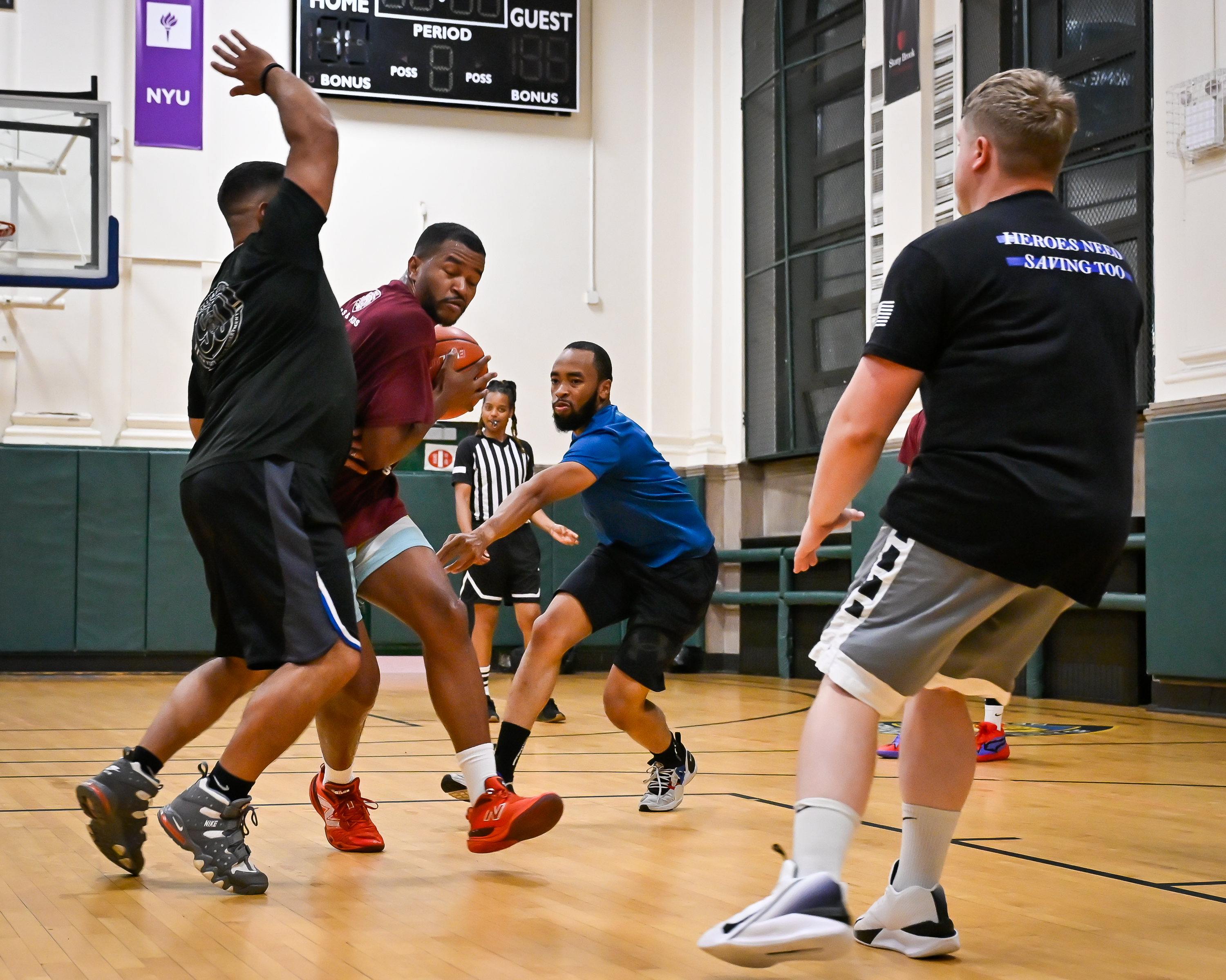 The Deaf Basketball team is leading the citywide tournament series against the NYPD 4-0. 
