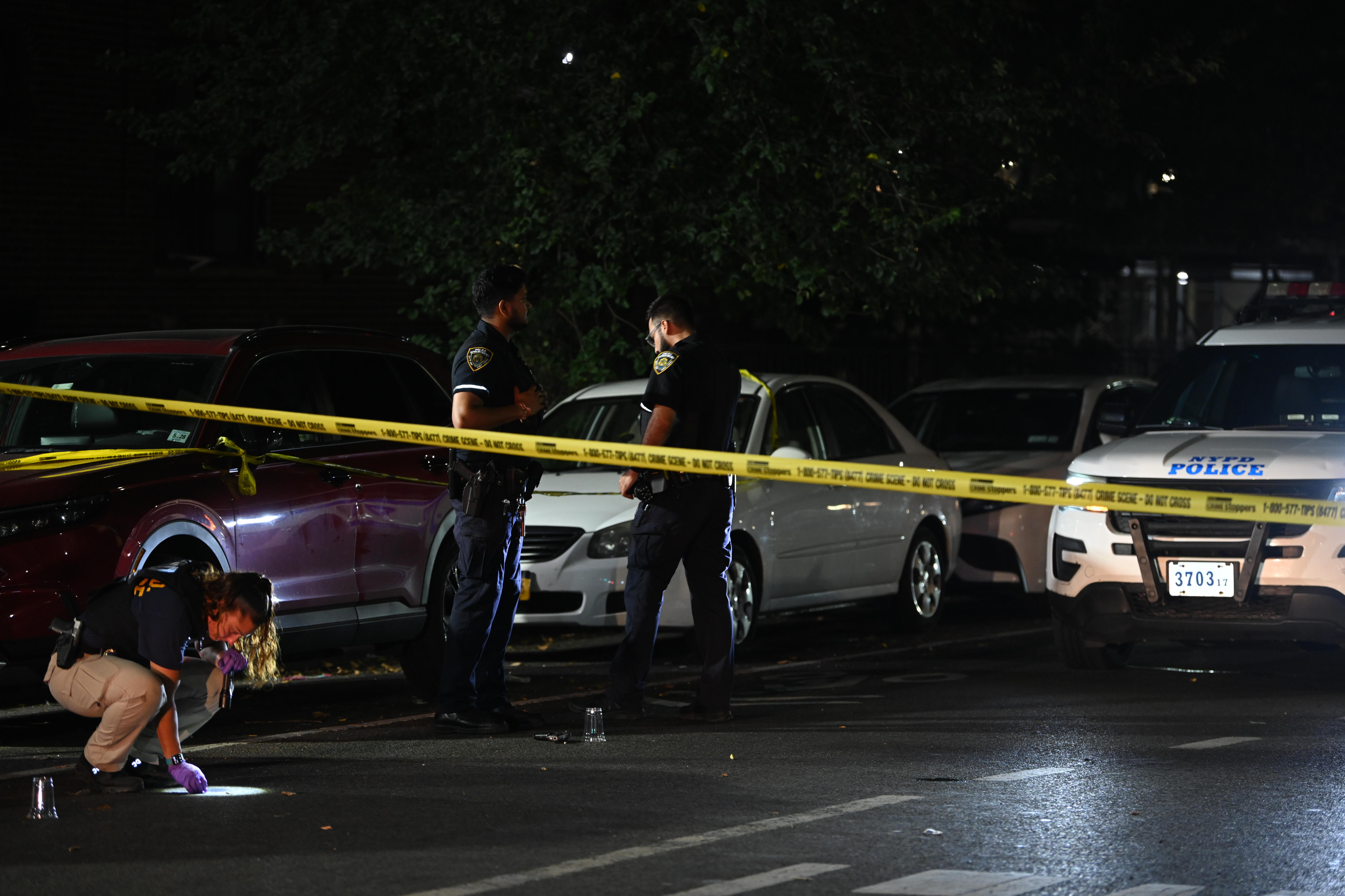 police at shooting scene in the Bronx