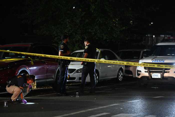 police at shooting scene in the Bronx