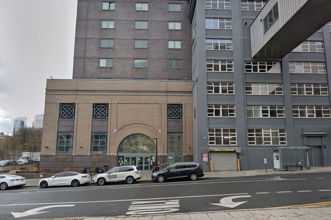 90 Sands Street in DUMBO, Brooklyn, a supportive and affordable housing building where a man was found dead Monday morning.