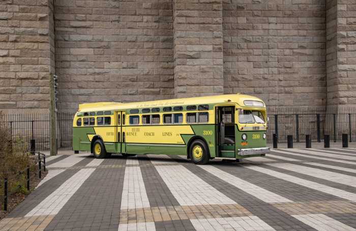 Have a busload of fun at the New York Transit Museum’s 2025 Bus Festival in September 3 yellow and green vintage NYC bus
