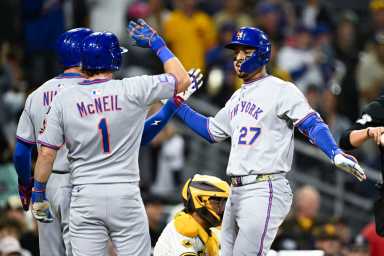 Mark Vientos home run Jeff McNeil Brandon Nimmo Mets