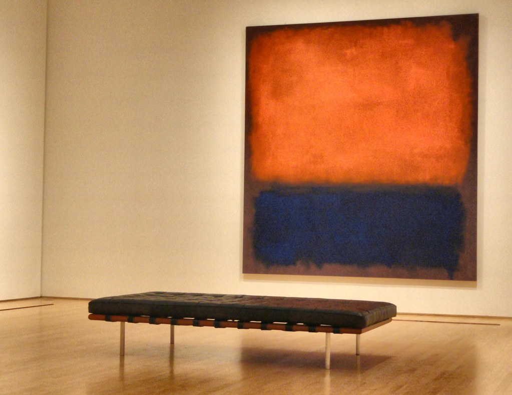 bench in front of Rothko's No. 16, 1960