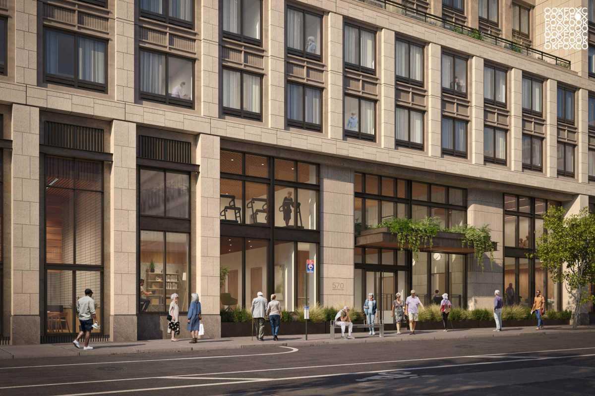 the exterior of 570 Washington St., the site of affordable housing for seniors in the West Village