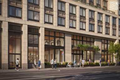 the exterior of 570 Washington St., the site of affordable housing for seniors in the West Village