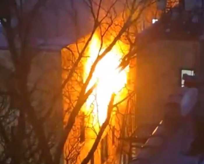 flames shoot out of Bronx building set on fire