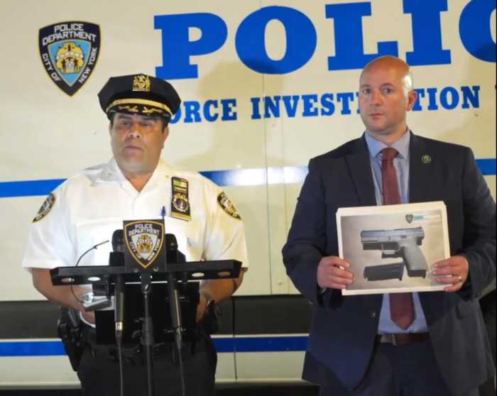two NYPD officials speak at press conference at Manhattan police-involved shooting