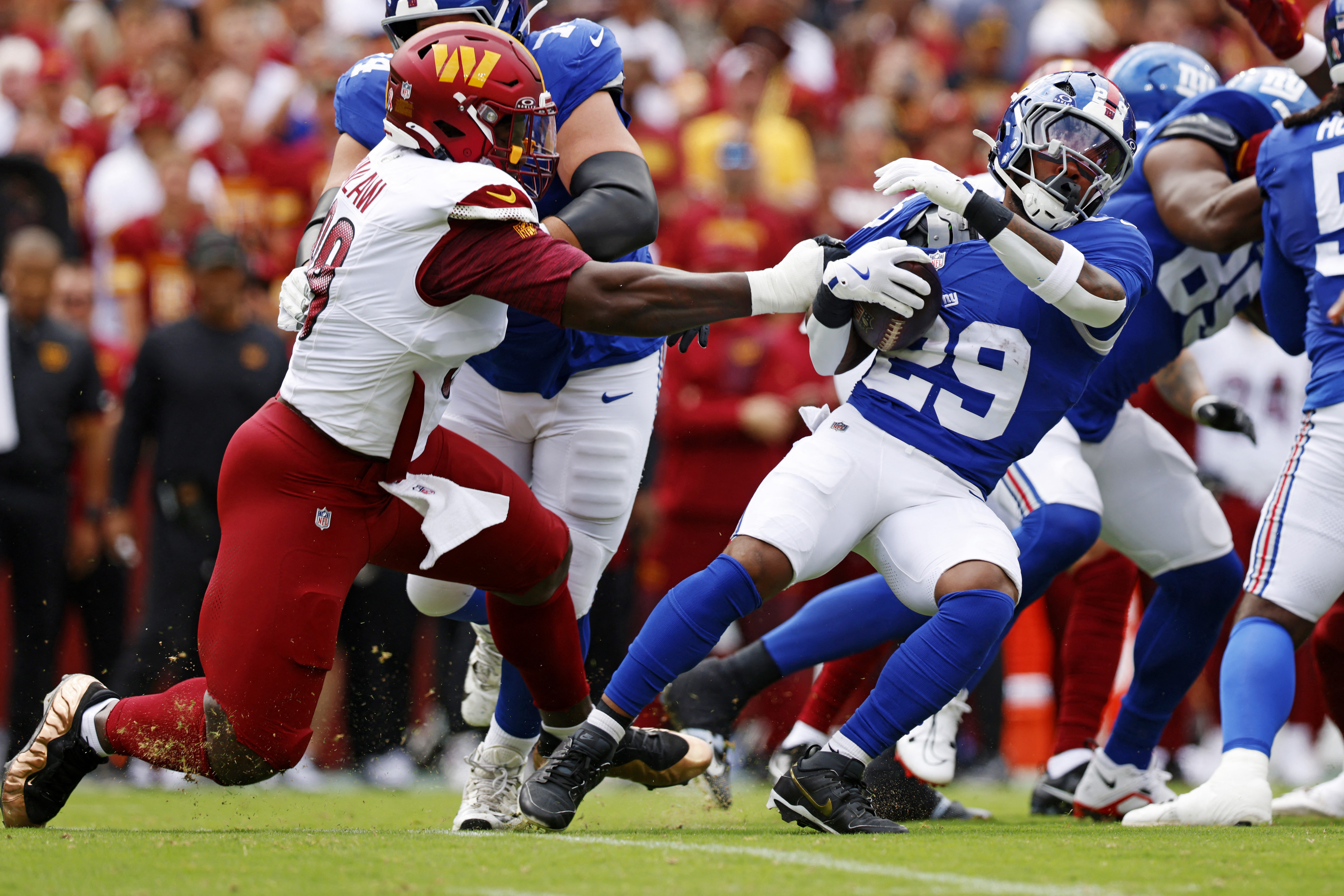 Giants vs. Cowboys Week 2 preview: Is the Jaxson Dart watch on? 3 Tyrone Tracy Giants Commanders W1
