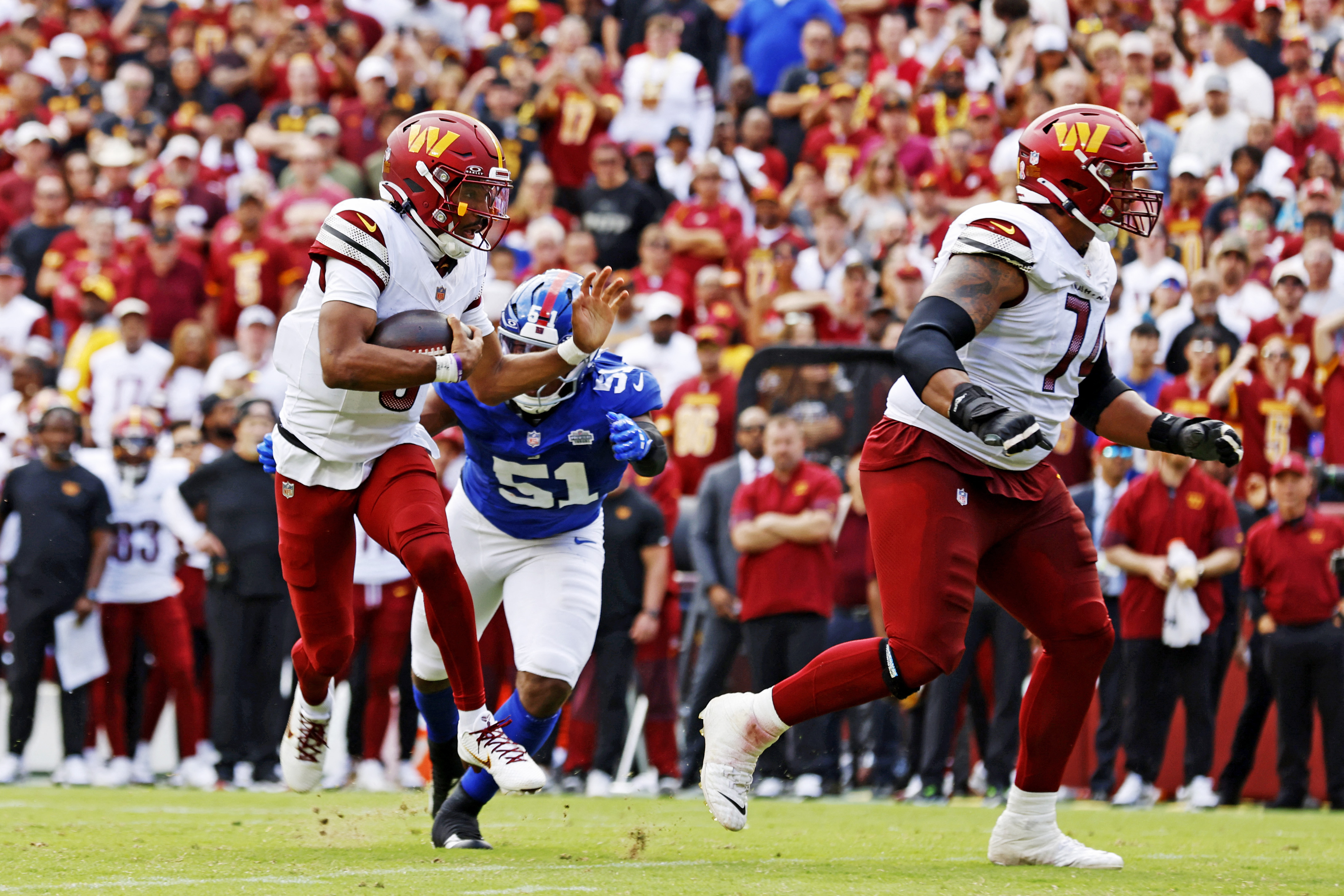 Giants vs. Cowboys Week 2 preview: Is the Jaxson Dart watch on? 4 Abdul Carter Jayden Daniels Giants Commanders W1