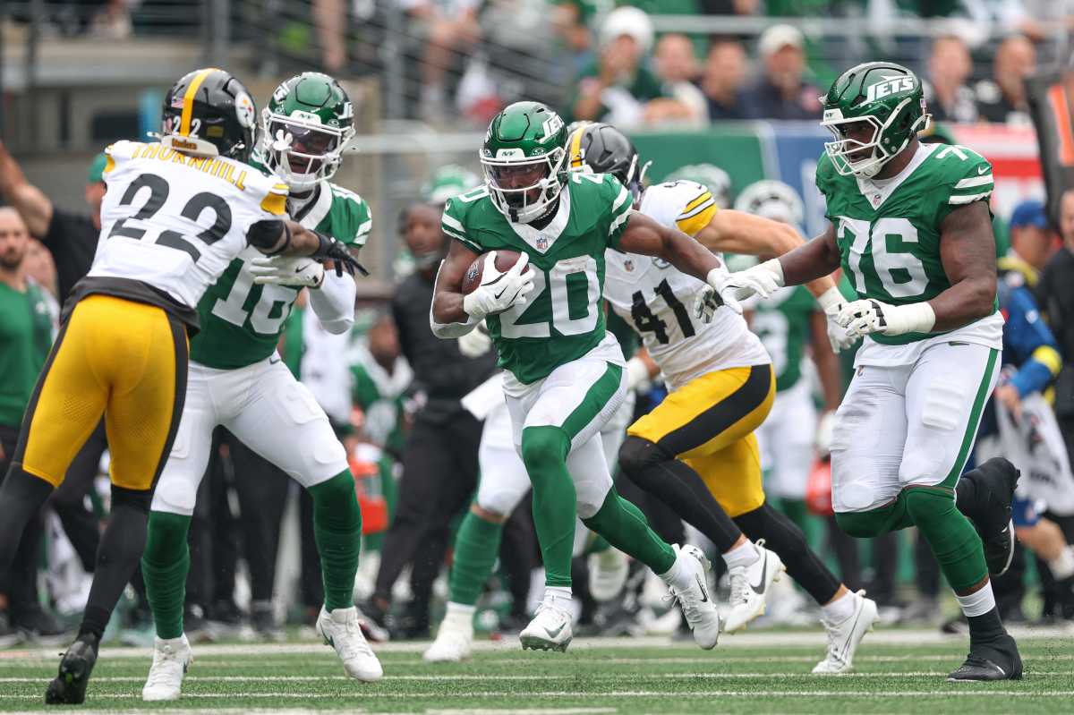 Breece Hall Jets Steelers