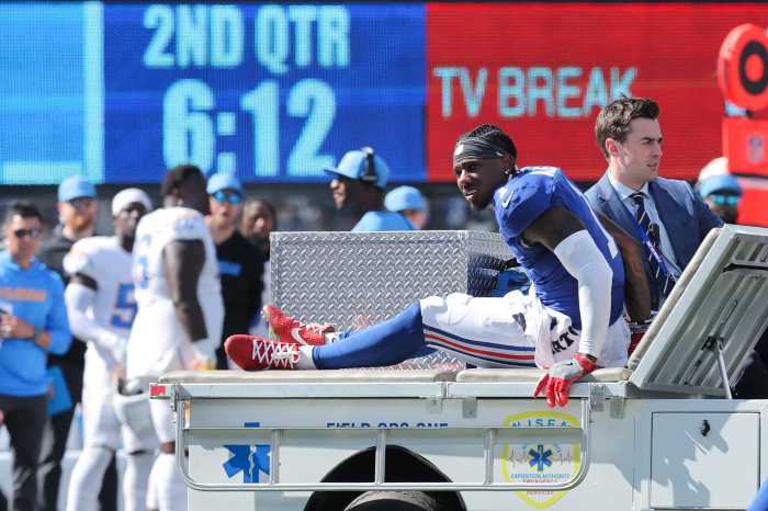 Malik Nabers injury Giants Chargers