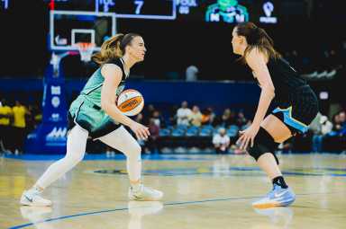 September 11th, 2025; New York Liberty defeat the Chicago Sky 91-86 at Wintrust Arena in Chicago, IL (Brandon Todd/New York Liberty)