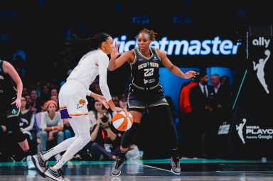 September 17th, 2025; New York Liberty fall to the Phoenix Mercury 86-60 in during Round 1 Game 2 of the 2025 WNBA Playoffs at Barclays Center in Brooklyn, NY (Brandon Todd/New York Liberty)