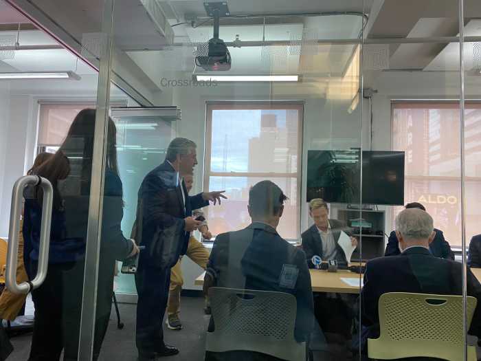 CASINO BIDS CRAP OUT: Committees vote down Times Square and Hell's Kitchen plans 3 Marc Holliday, CEO of SL Green Realty, argues with members of the Times Square community advisory committee after the panel voted against the company’s casino proposal