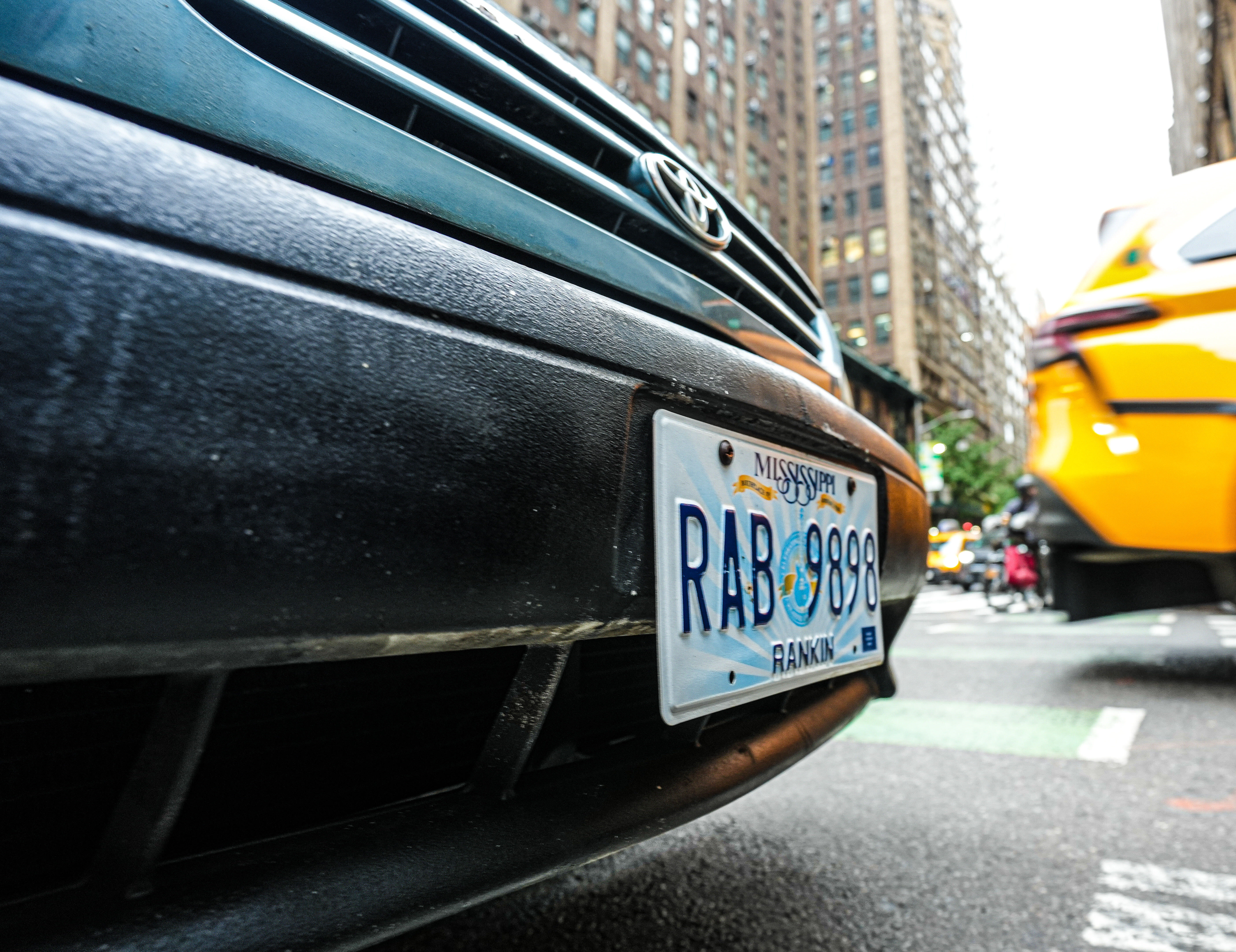 The Mississippi license plate on the car in the hit-and-run.