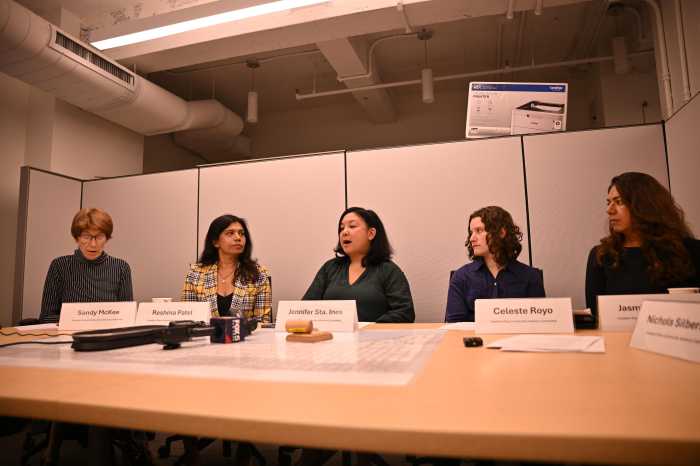 Members of the Community Advisory Committee pictured before voting on the Freedom Plaza proposal, representing local voices in the review of the $11 billion casino development.