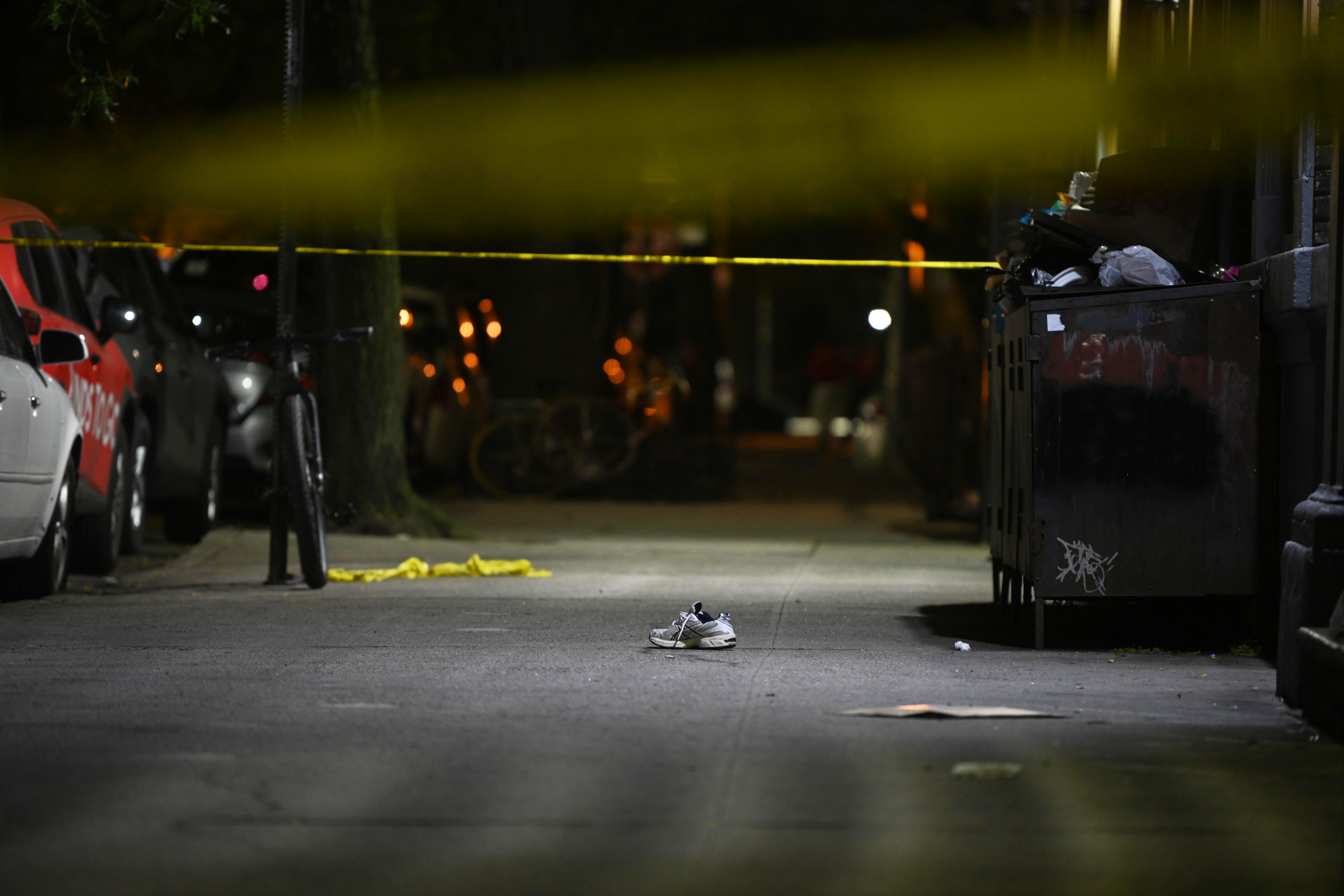 Police from the 70th Precinct investigate a fatal shooting at 85 Crooke Avenue on Sept 17..