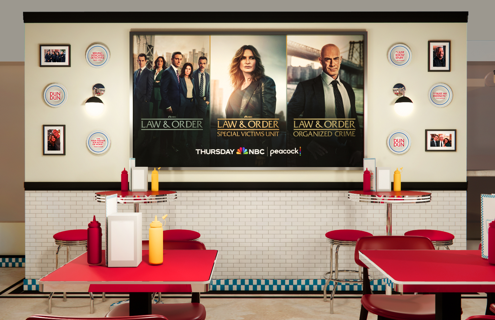 'Law & Order' celebrates 25 seasons with a diner pop-up at Rockefeller 2 The Dun Dun Diner is coming to Rockefeller Center in October.