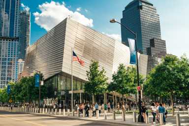 FILE: The National September 11 Memorial & Museum is pictured in Lower Manhattan. Trump administration officials have confirmed “exploratory discussions” about shifting the institution to federal oversight.