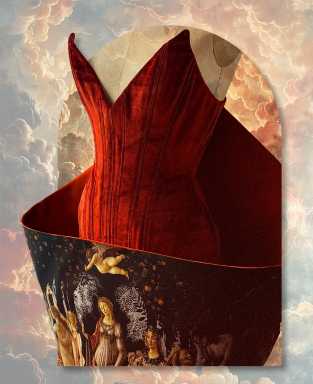 red corset design created by Padina Bondar