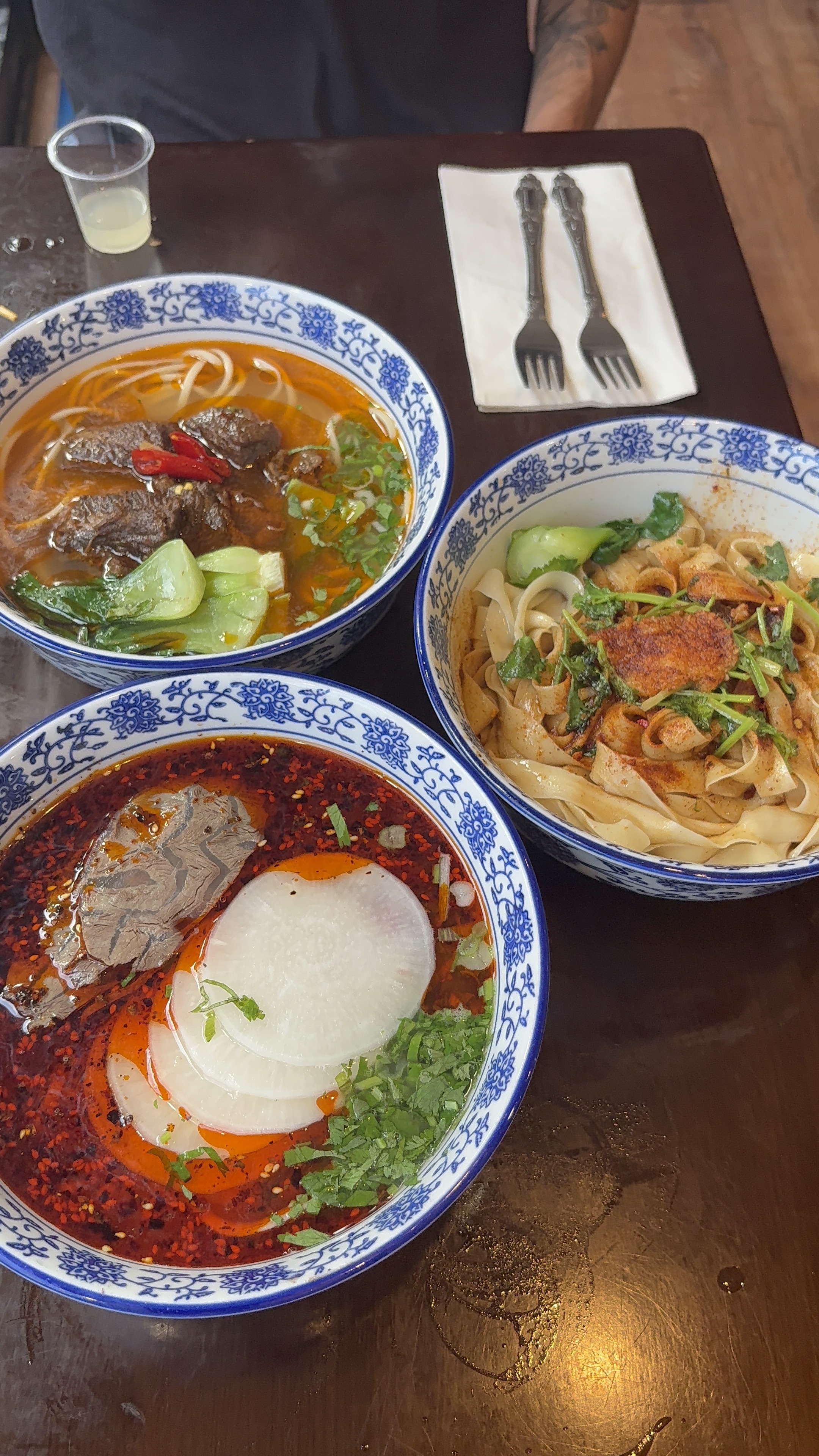 Lanzhou 1915 Hand-Pulled Noodles and Dumplings: the perfect hidden gem in Manhattan for National Dumpling Day 4 Noodle dishes from Lanzhou 1915 Hand-Pulled Noodles and Dumplings.