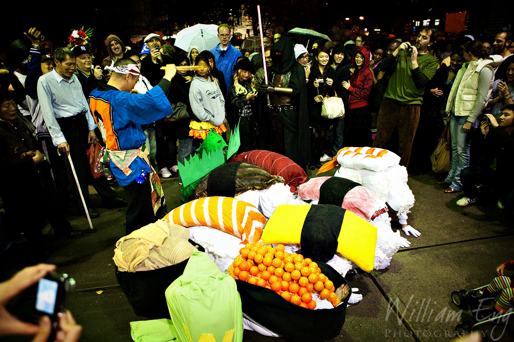 people dressed like sushi