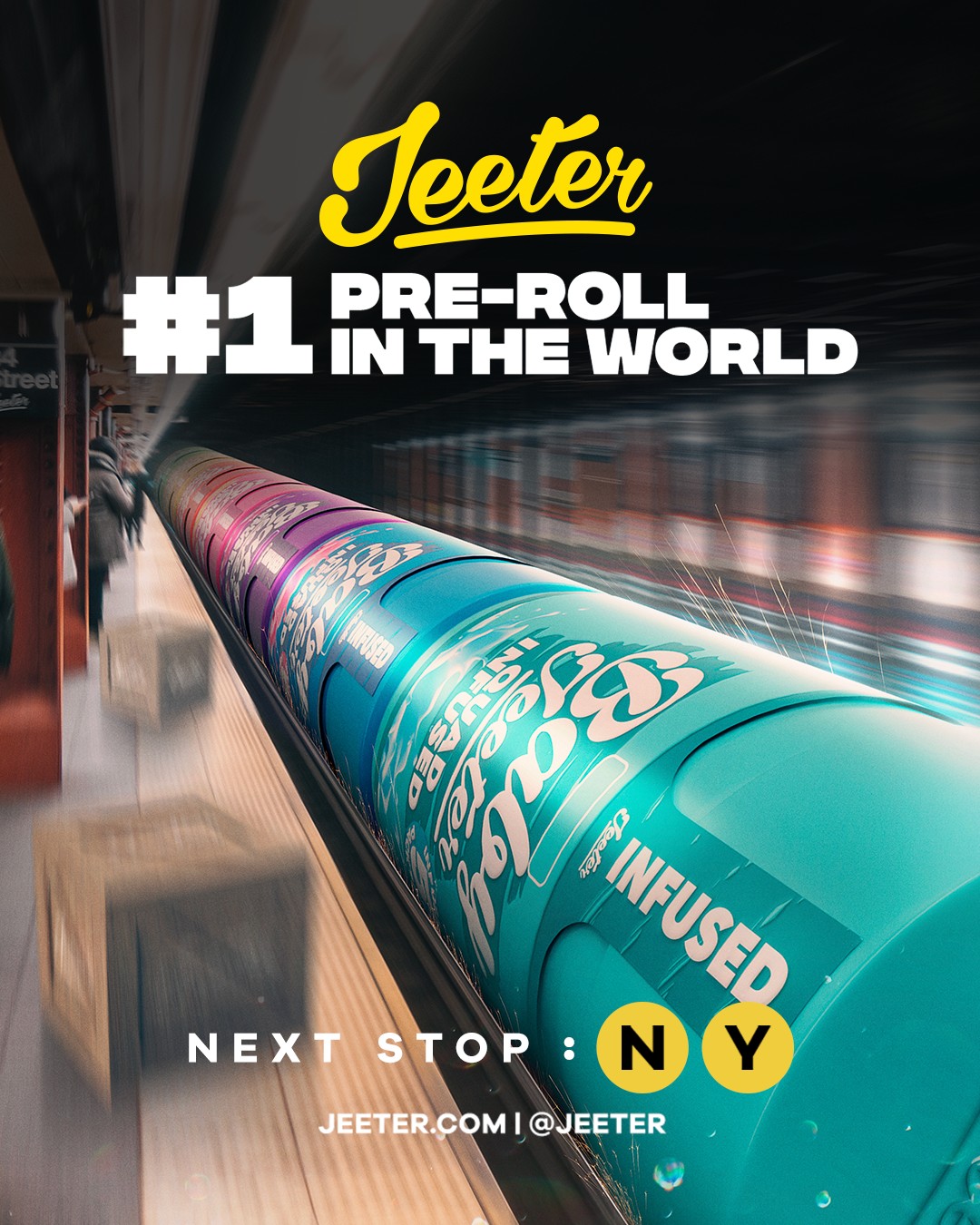 California-based cannabis brand Jeeter officially launches in New York 3 One of Jeeter's New York launch images.