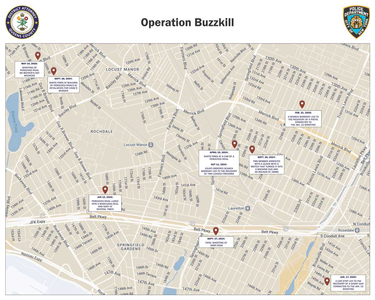 'Buzzkill' for Queens street gang: 12 suspects indicted for series of shootings that terrorized neighborhoods 4