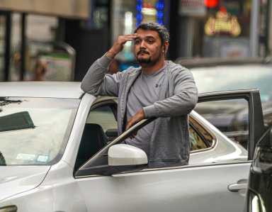 driver in Manhattan annoyed by traffic during UN General Assembly and Congestion pricing