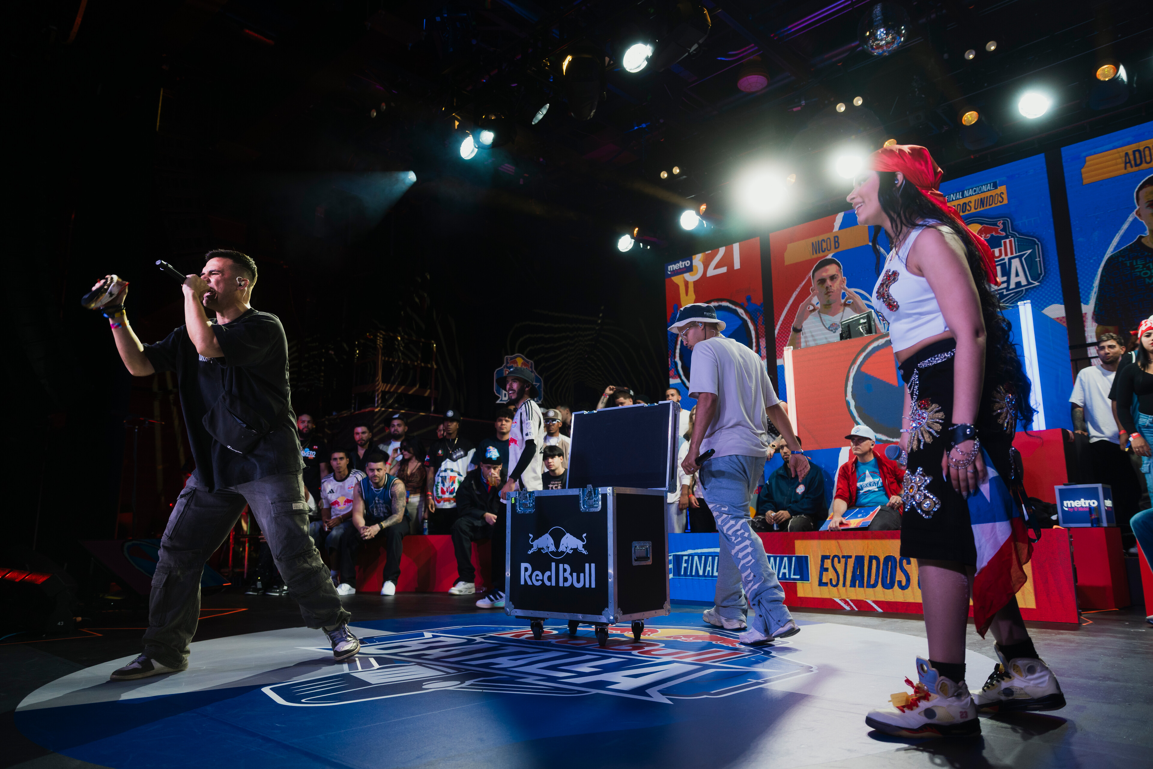Red Bull Batalla’s U.S. National Final takes place in New York for the first time 3 Nico B battles Adonys in the Final 4 at Batalla on September 26, 2025 in Brooklyn, USA.