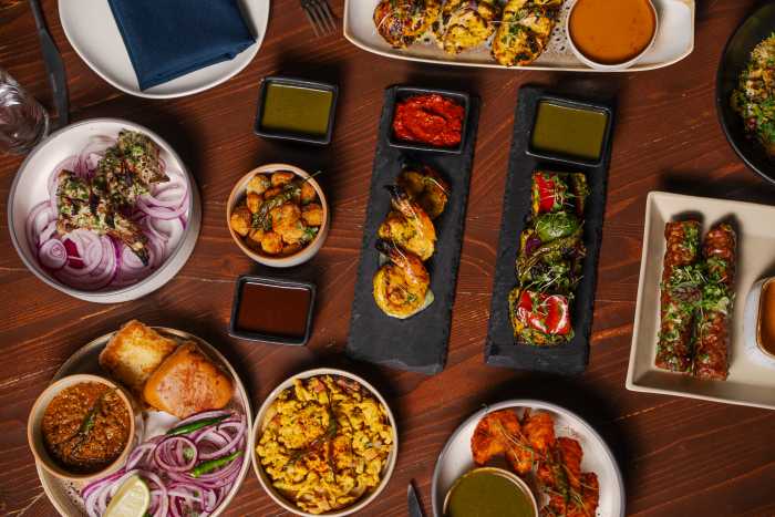 spread of Indian food at INDN NoMad