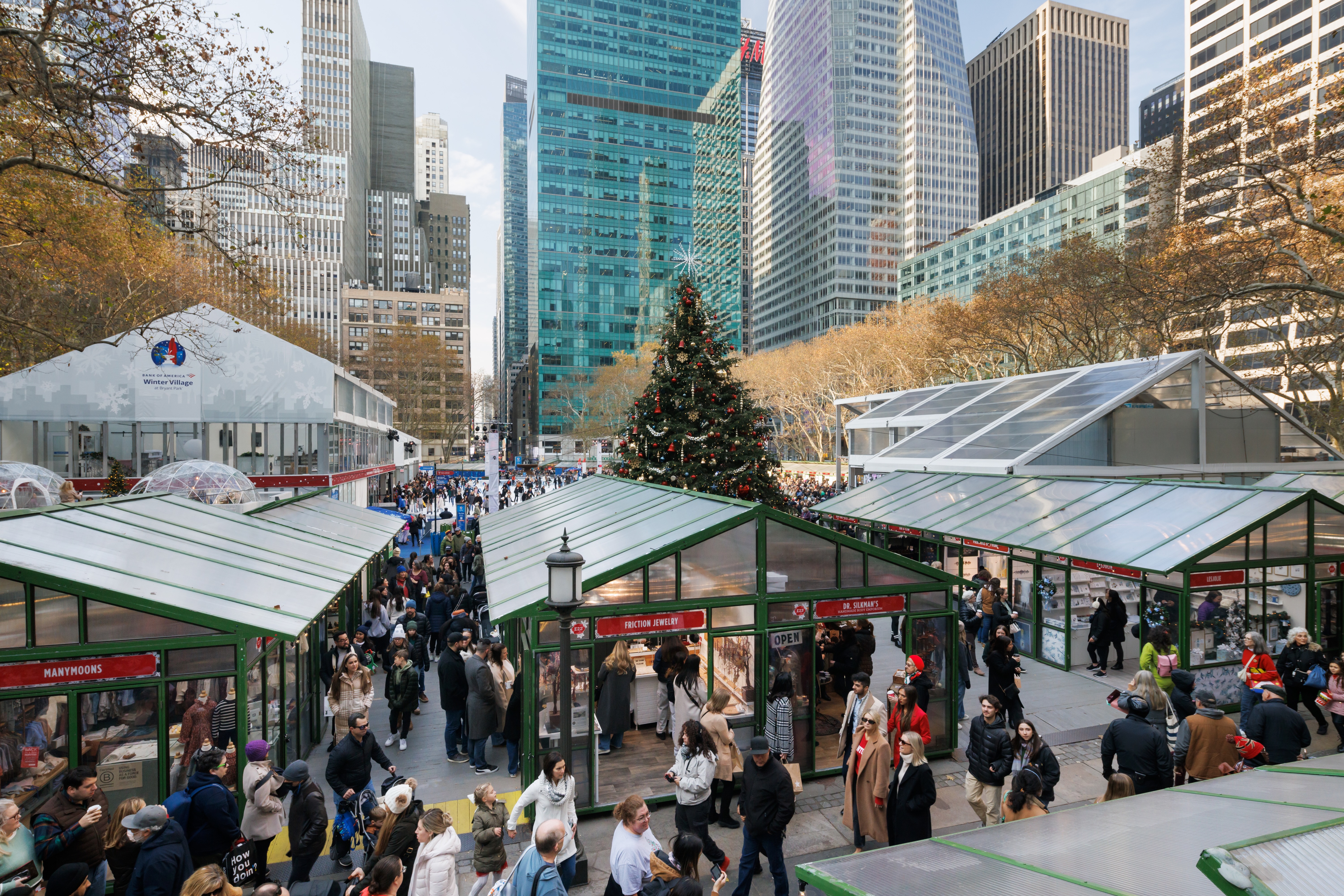 Bank of America Winter Village at Bryant Park NYC.