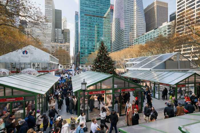 Bank of America Winter Village at Bryant Park NYC.
