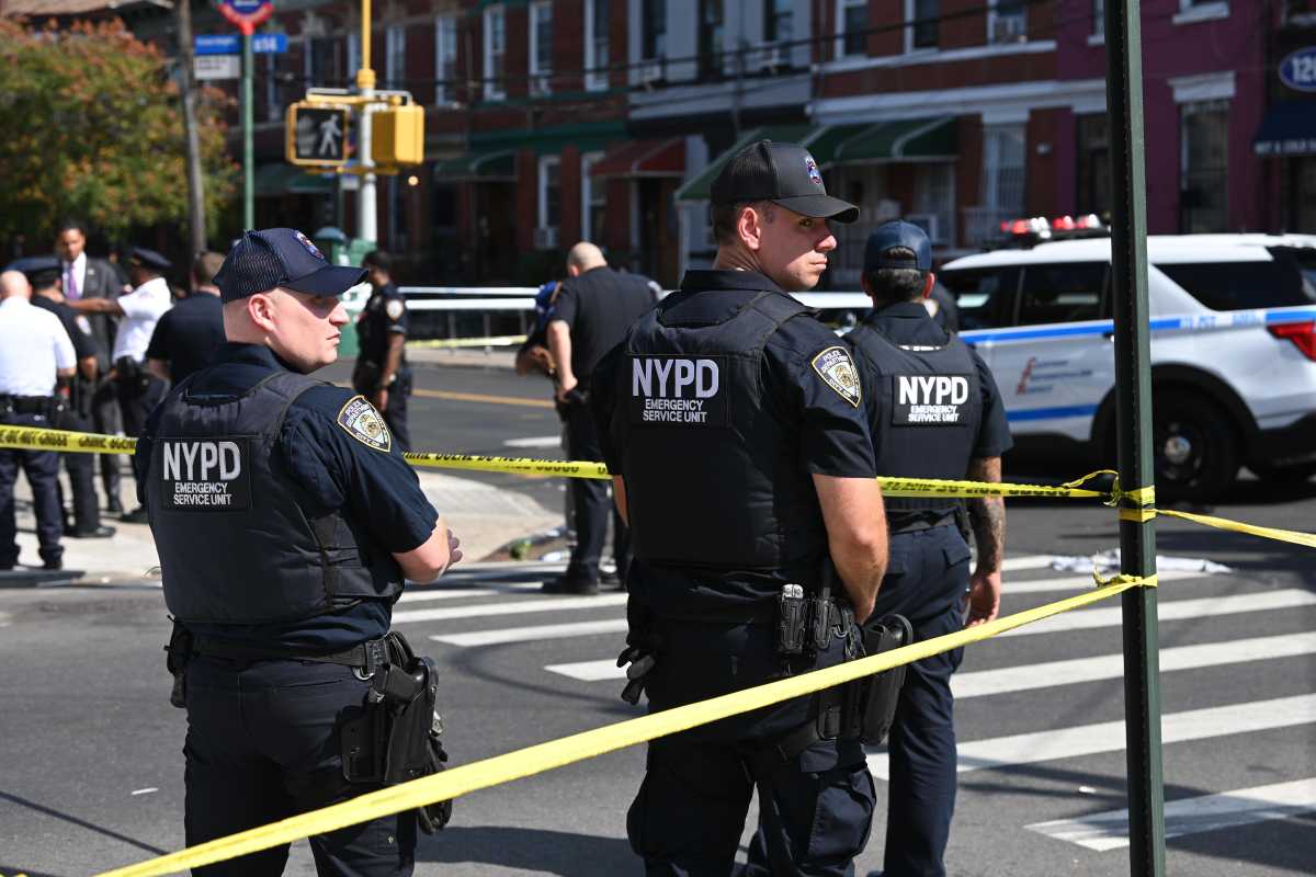NYPD at scene in Brooklyn where man was shot dead