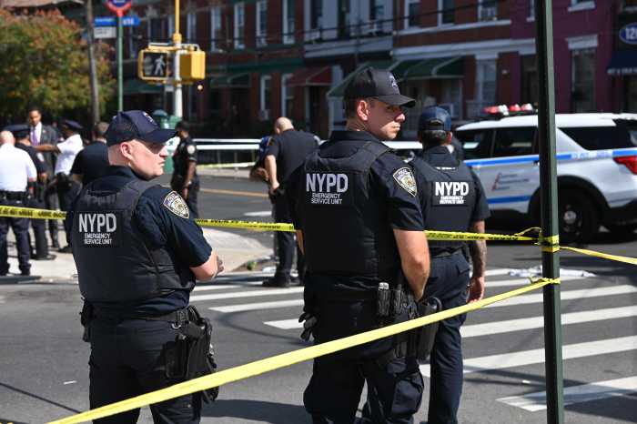 NYPD at scene in Brooklyn where man was shot dead