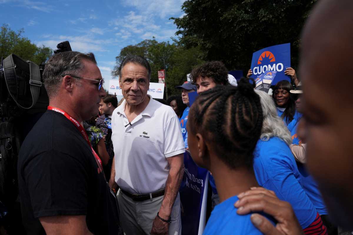 Mayoral candidate Andrew Cuomo at West Indian Day Parade
