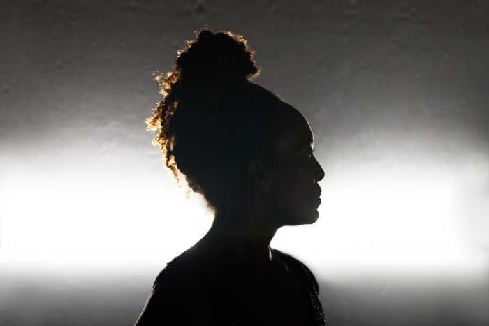 Eisa Davis in silhouette portrait