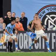 Julian Fernandez's stoppage-time winner lifts NYCFC to comeback win over Columbus 25 Julian Fernandez NYCFC Columbus winner: Man takes off shirt celebrating goal with teammate