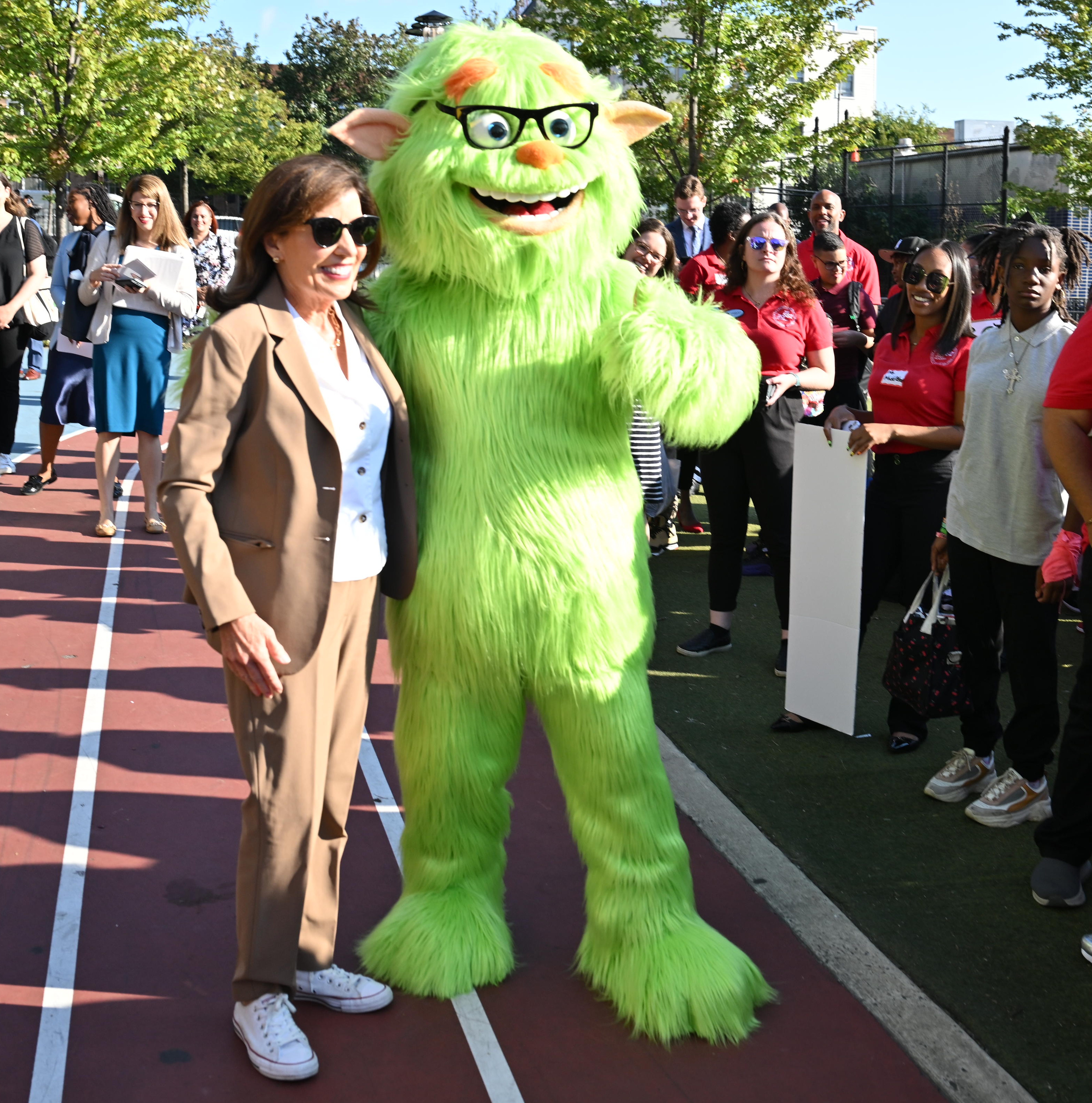 Governor Kathy Hochul and Frankie Focus.