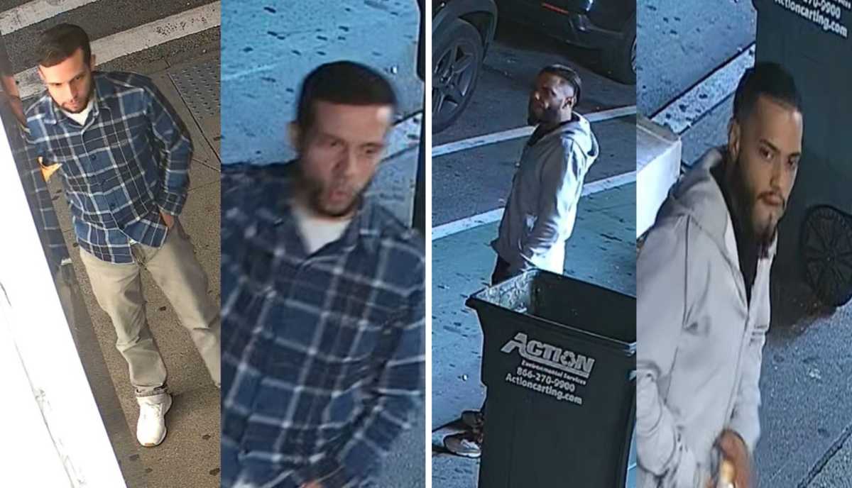 Hate crimes detectives are on the hunt for two men who shouted anti-immigration slurs at a man before assaulting him in Manhattan earlier this month.