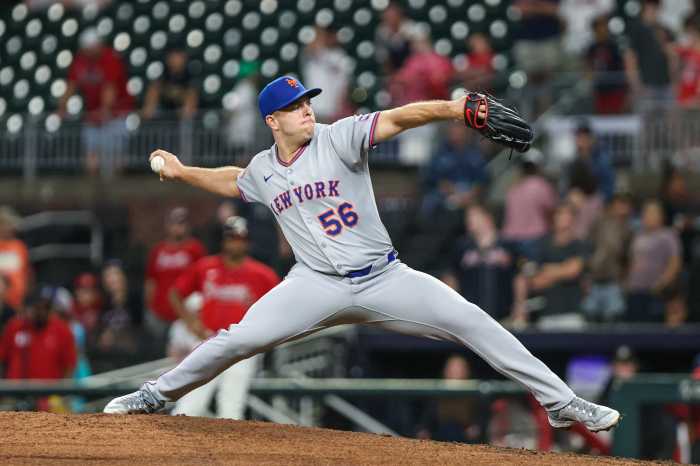 Ryan Helsley Mets: Man in grey uniform delivers baseball