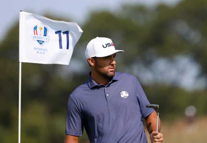 Scottie Scheffler Bethpage Black Ryder Cup practice round Tuesday