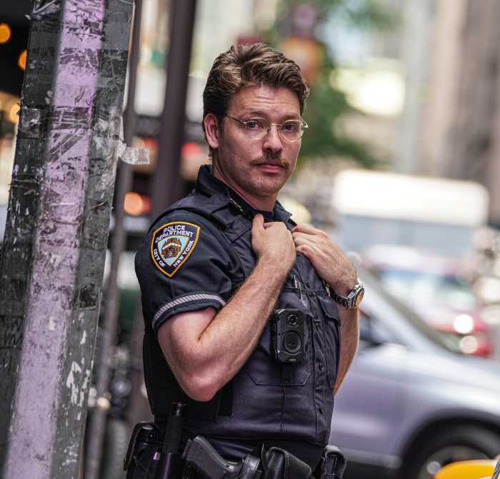 An NYPD officer on the beat