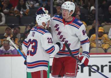 Adam Fox Adam Edstrom Rangers Penguins