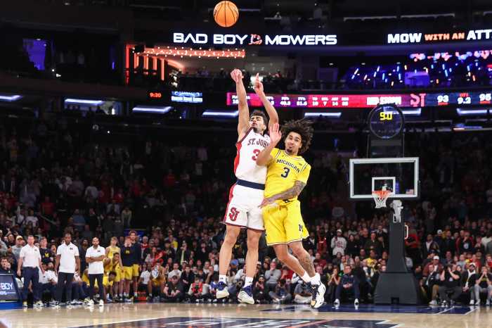 No. 5 St. John's falls short in preseason tune-up to No. 7 Michigan 2 St. John's Michigan Lefteris Liotopoulos