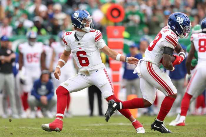 Giants aim to regroup as 49ers come to MetLife for Week 9 showdown 1 Jaxson Dart Tyrone Tracy Jr. Giants Eagles