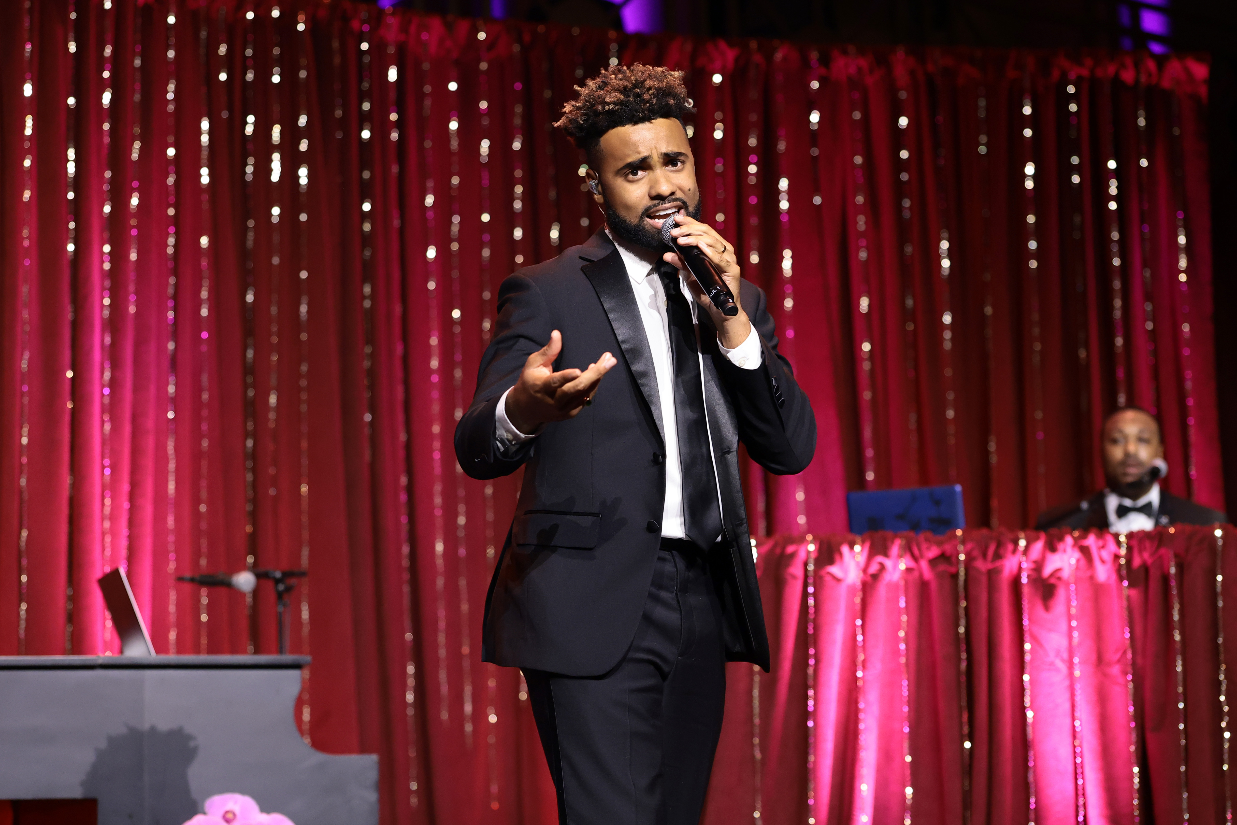 Paul Russell speaks onstage as Gabrielle's Angel Foundation hosts Angel Ball 2025 at Cipriani Wall Street on October 27, 2025 in New York City.  