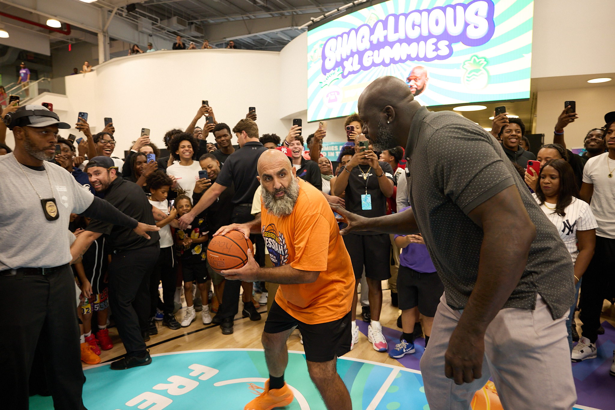 Shaquille O’Neal surprises fans with exclusive sneakers, taking to NYC basketball courts in the Shaq-A-Licious truck 3 George The Messiah and Shaq
