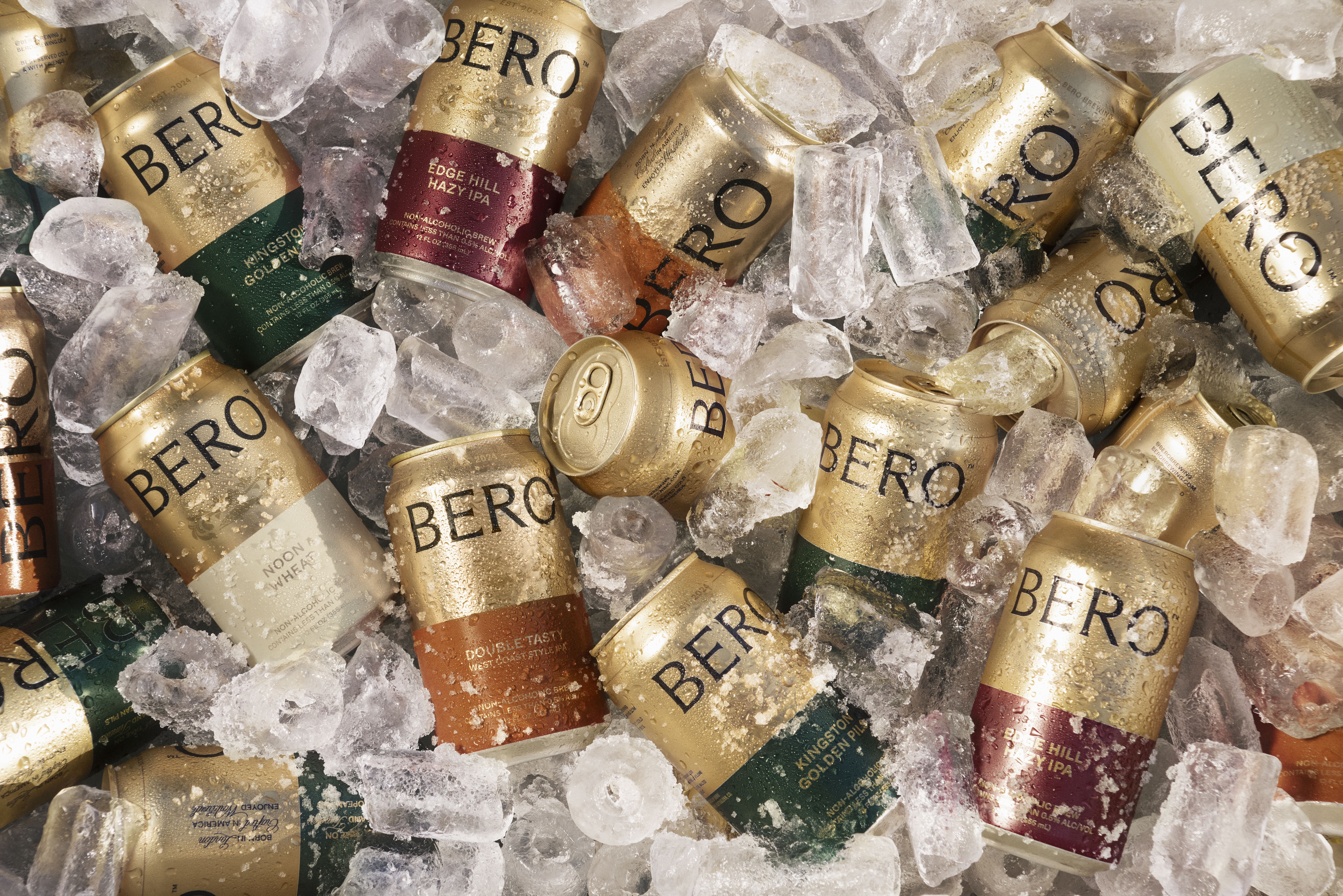 Tom Holland's non-alcoholic beer brand BERO talks World No Alcohol Day 3 BERO in an ice cooler