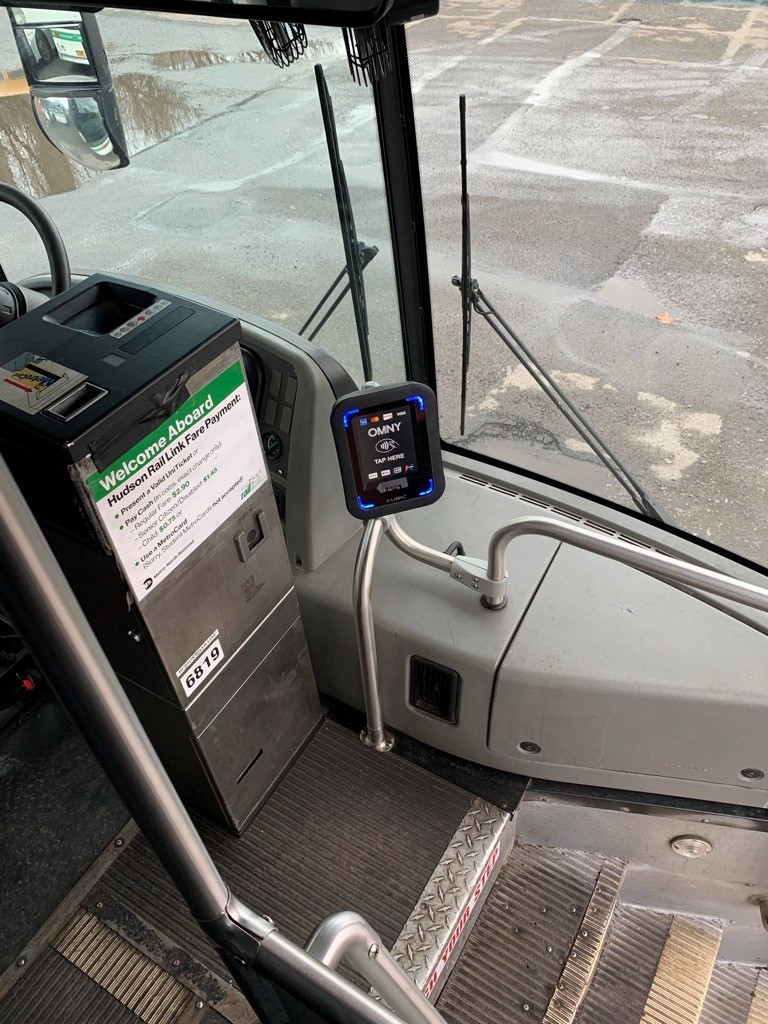 Coin fare payment system on MTA NYC bus